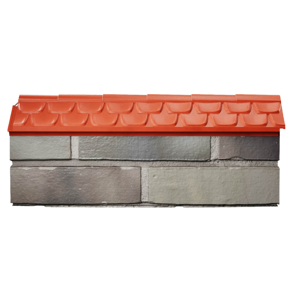 Парапет Zking Эльбрус Красный с посадкой на 0.5 кирпича (130мм) в Чусовом фото