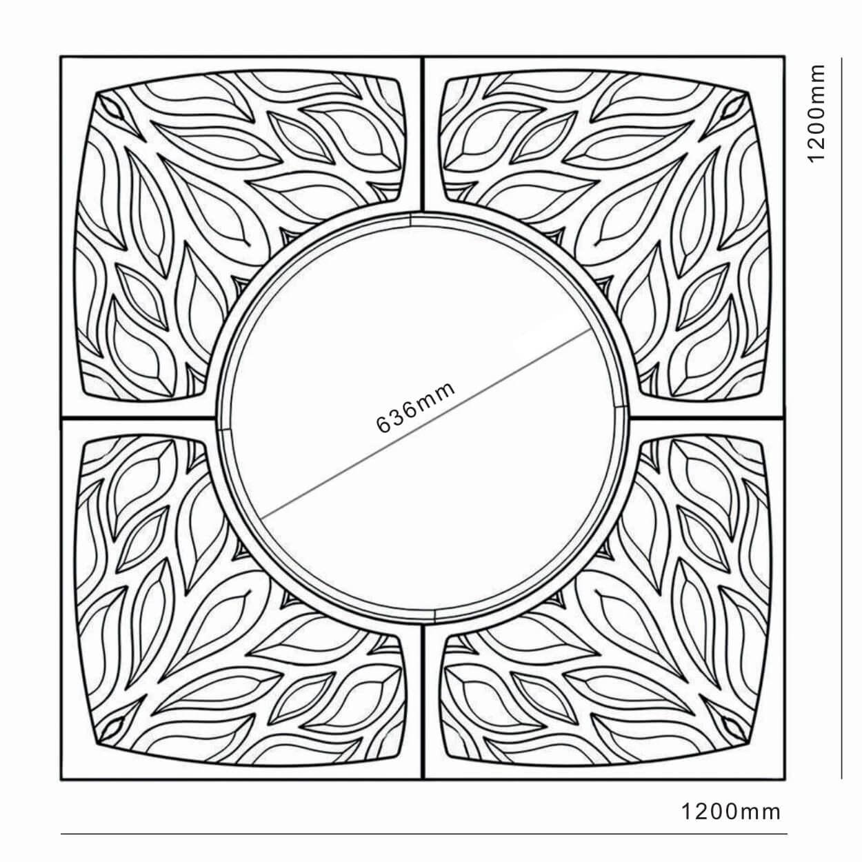 Приствольная решетка для дерева ZKING CRUST 1.2х1.2м Черная в Чусовом фото