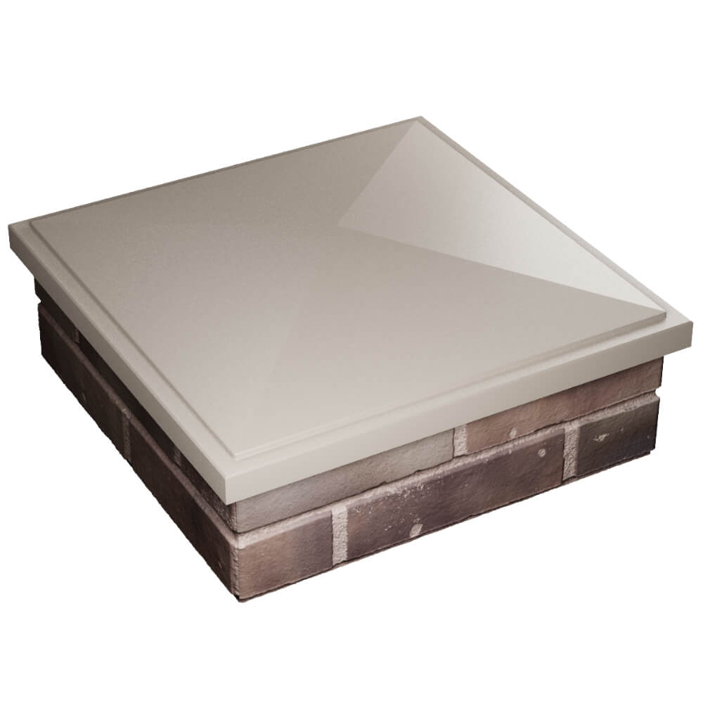 Колпак Zking БонаМоно Бежевый на столб 2х2 кирпича (515х515, 530х530мм) в Чусовом фото