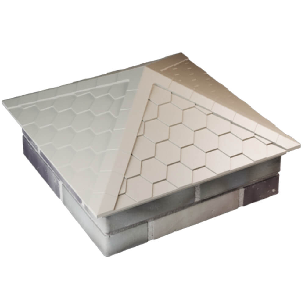 Колпак Zking Эверест Бежевый на столб 2х2 кирпича (535х535мм) Чусовой фото