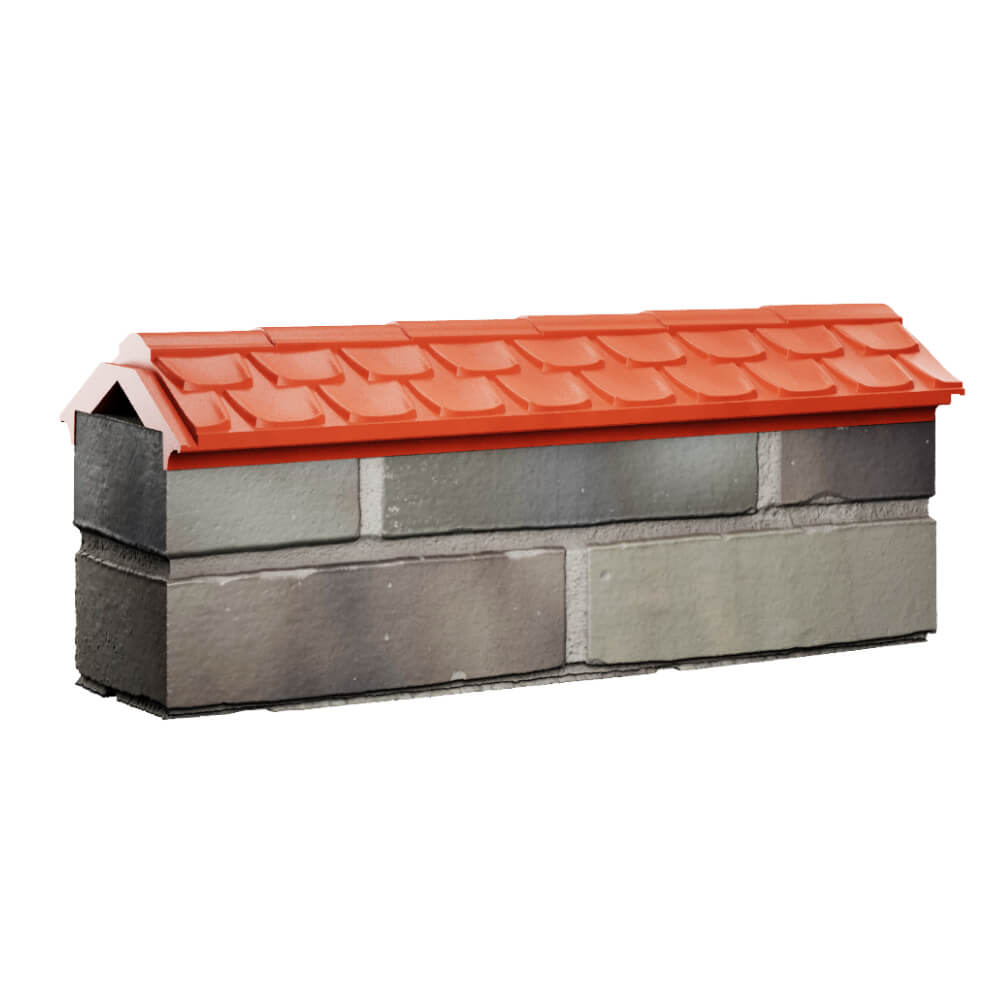 Парапет Zking Эльбрус Красный с посадкой на 0.5 кирпича (130мм) Чусовой фото