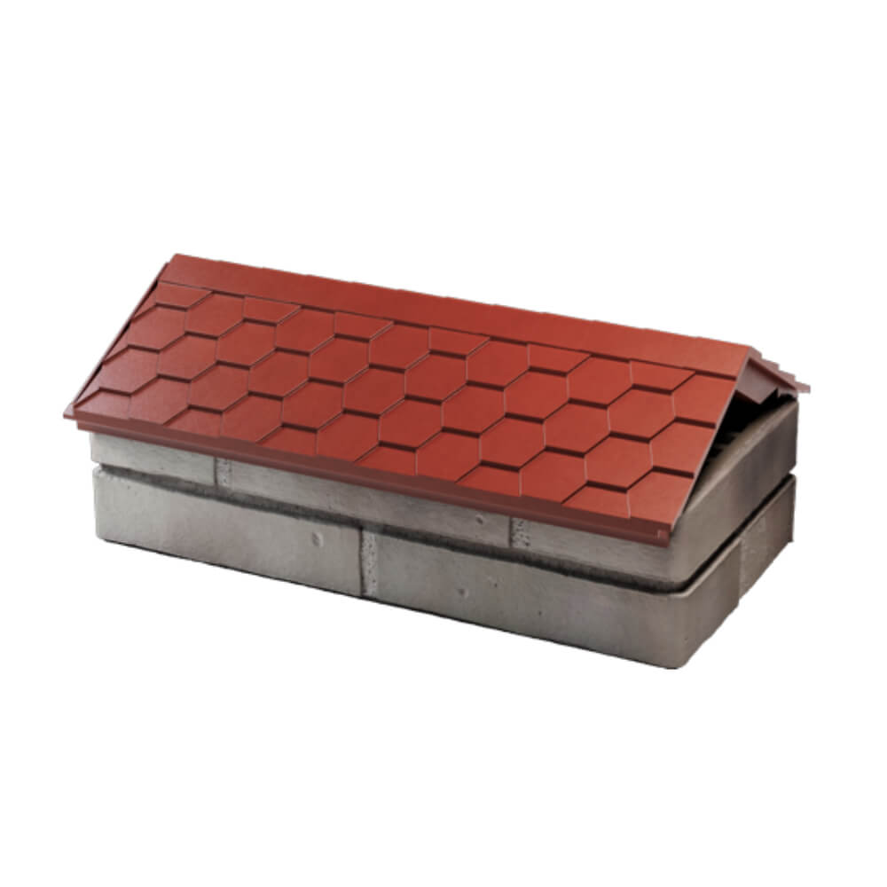 Парапет Zking Эверест Красный с посадкой на 1 кирпич (200/225/255мм) в Чусовом фото