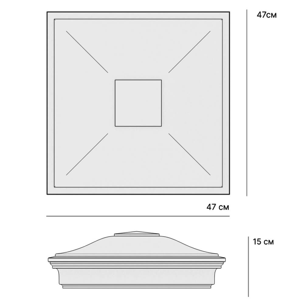 Колпак Zking Монблан Коричневый на столб 1.5х1.5 кирпича (385х385мм) в Чусовом фото