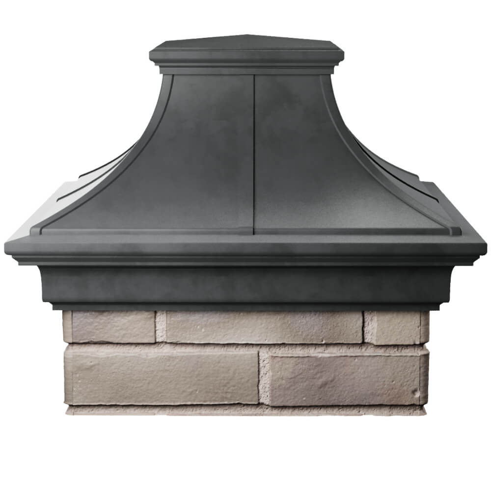 Колпак Zking Монблан Премиум Серый на столб 1.5х1.5 кирпича (385х385мм) Чусовой фото