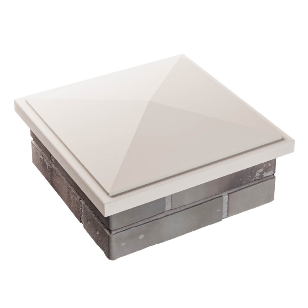 Колпак Zking БонаМоно Бежевый на столб 1.5х1.5 кирпича (385х385, 400х400мм) в Чусовом фото