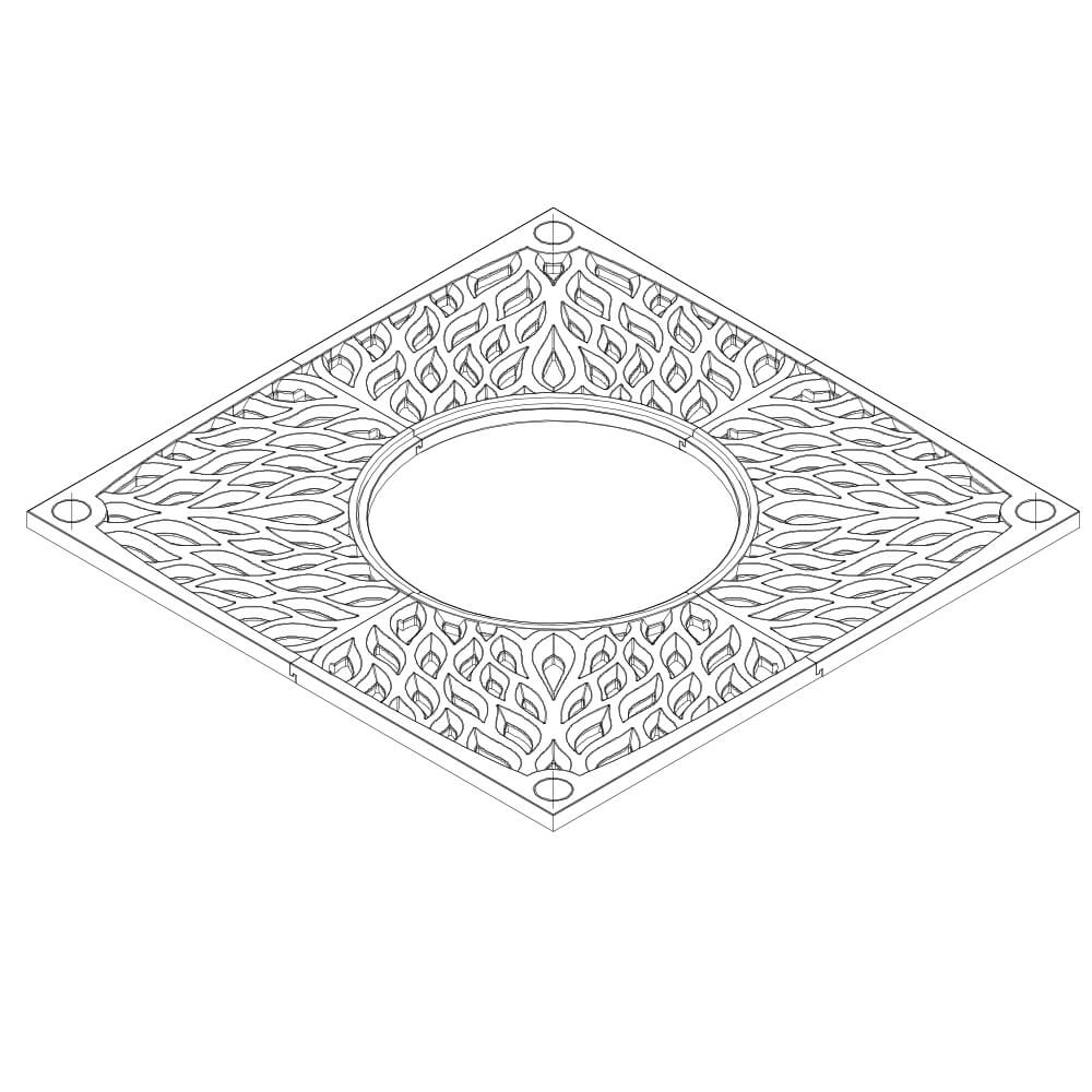 Приствольная решетка для дерева ZKING CRUST 2х2м Черная в Чусовом фото