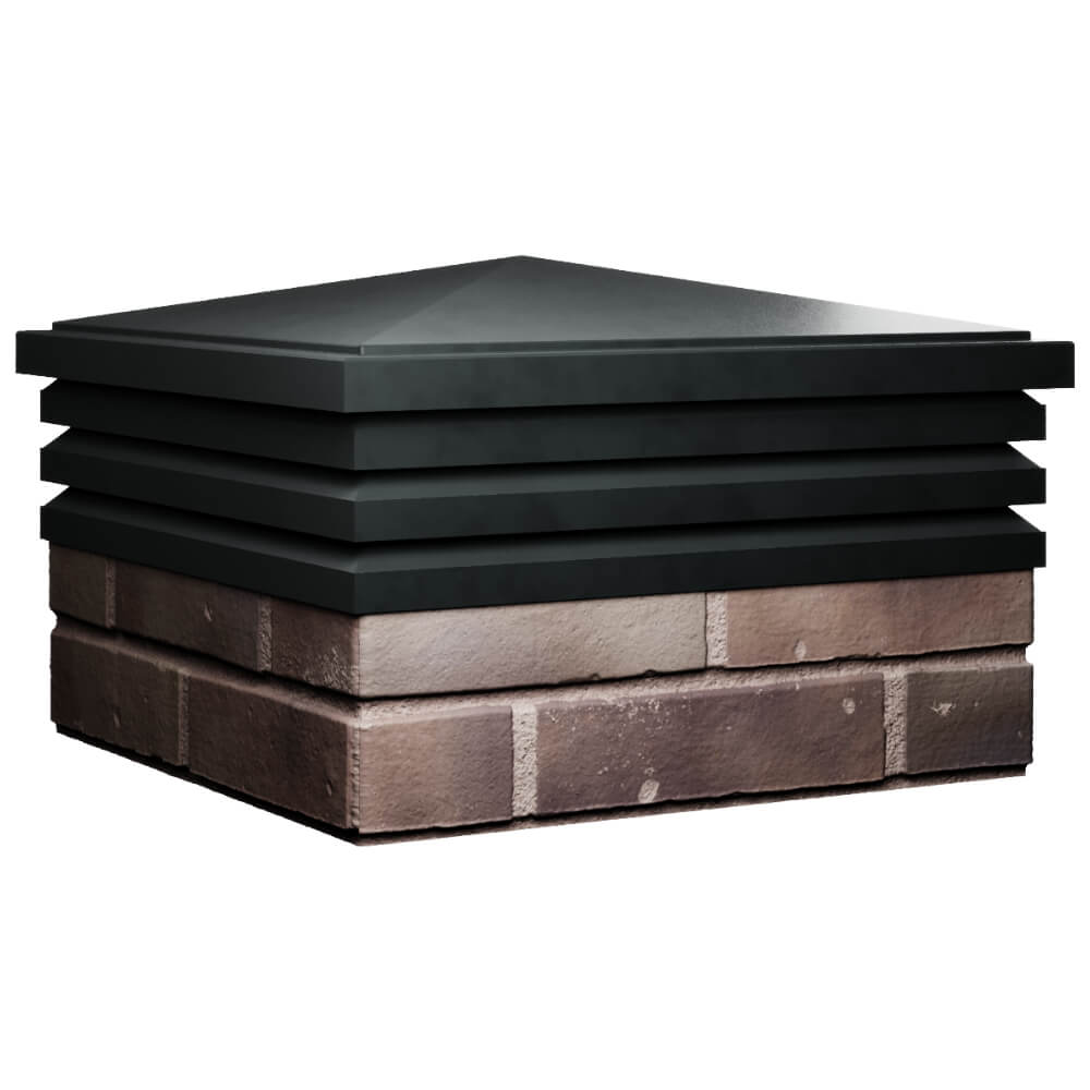 Колпак Zking Бона ХайТек Черный на столб 2х2 кирпича (513х513мм) в Чусовом фото