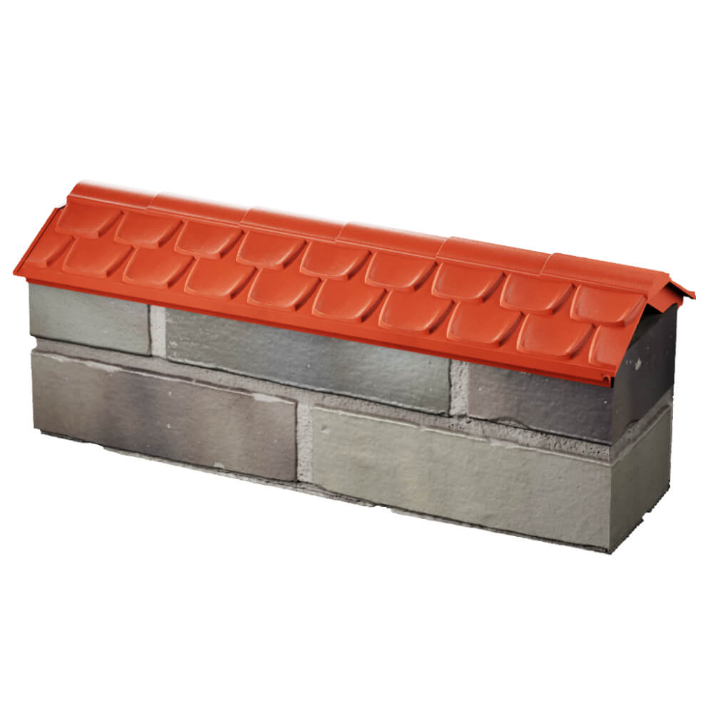 Парапет Zking Эльбрус Красный с посадкой на 0.5 кирпича (130мм) в Чусовом фото