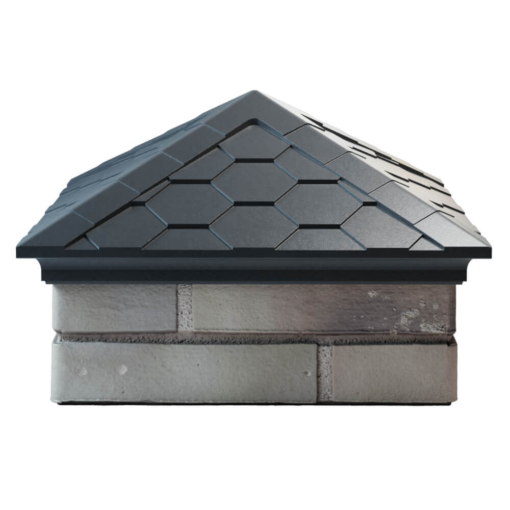 Колпак Zking Эверест Серый на столб 1.5х1.5 кирпича (390х390мм) Чусовой фото