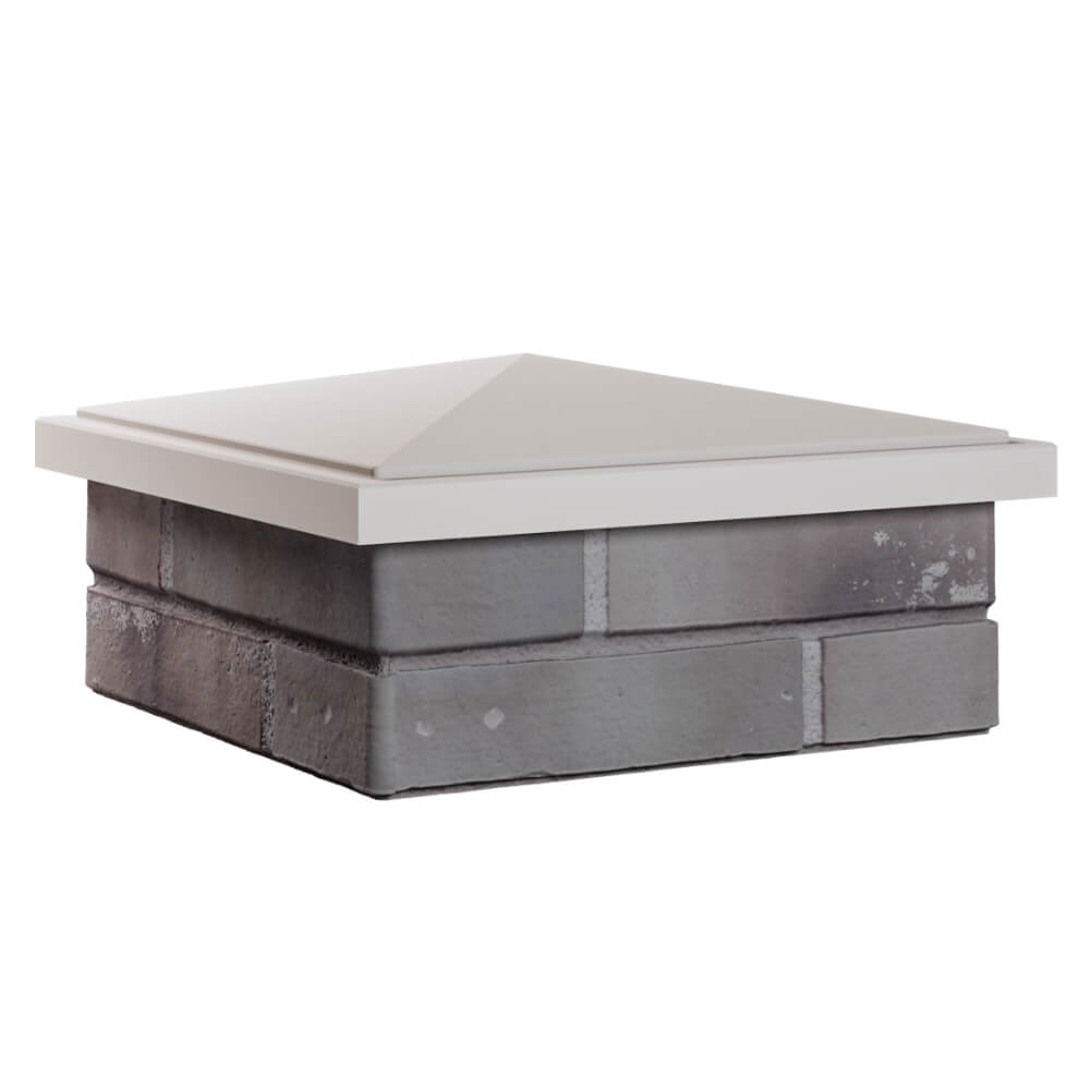 Колпак Zking БонаМоно Бежевый на столб 1.5х1.5 кирпича (385х385, 400х400мм) в Чусовом фото