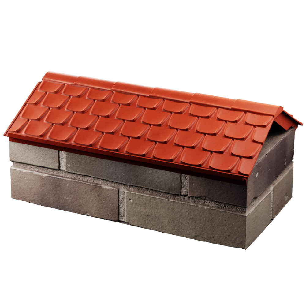 Парапет Zking Эльбрус Красный с посадкой на 1 кирпич (255мм) в Чусовом фото