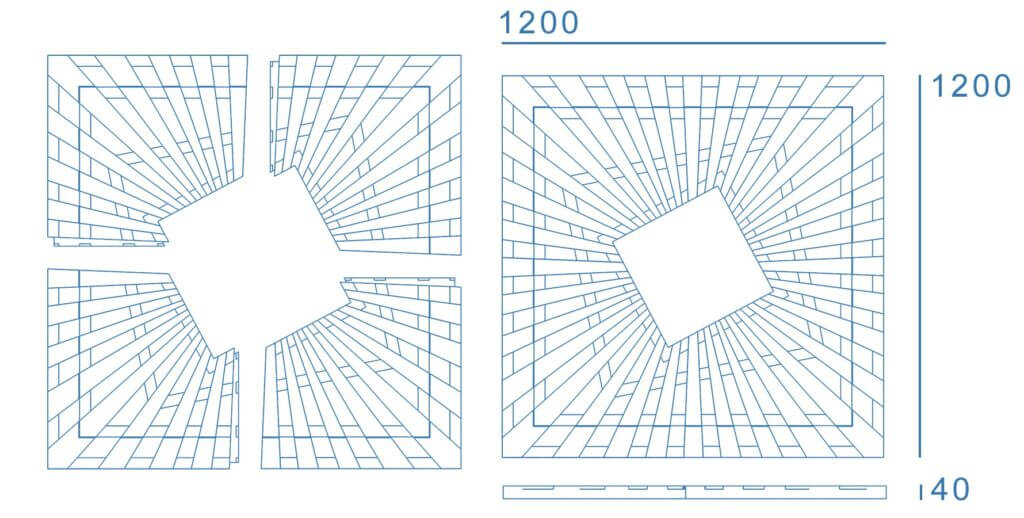 Приствольная решетка для дерева ZKING ATMOSPHERE 1.2х1.2м Красная в Чусовом фото