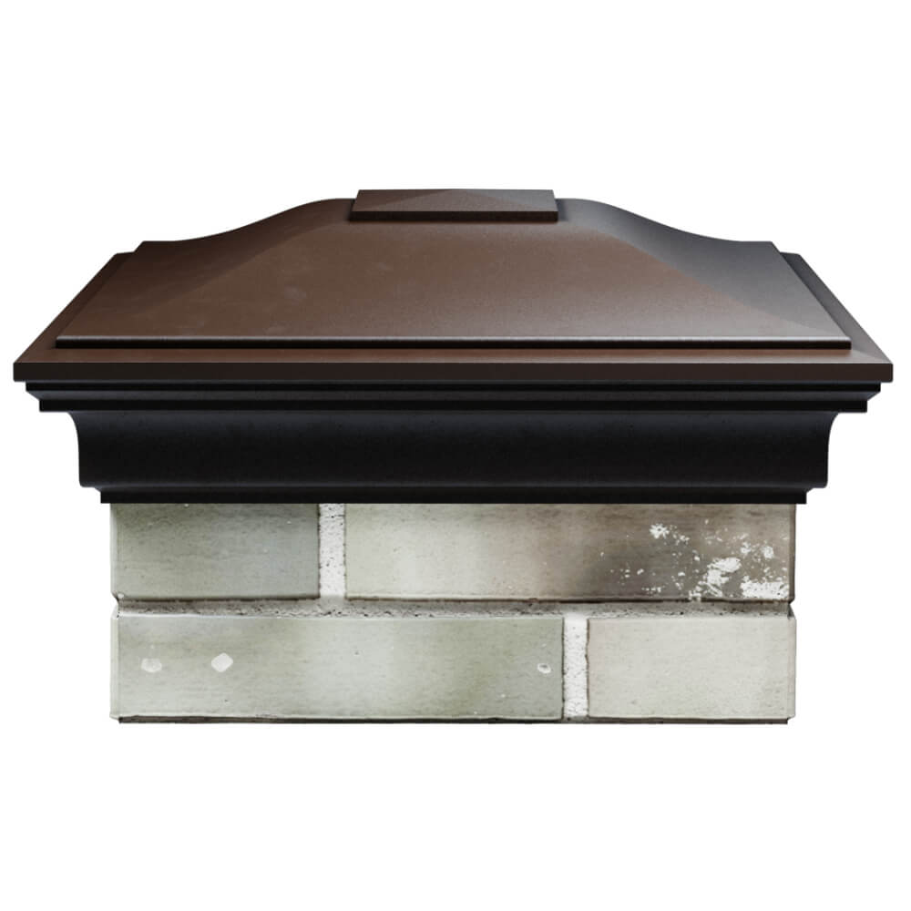 Колпак Zking Монблан Коричневый на столб 1.5х1.5 кирпича (385х385мм) Чусовой фото