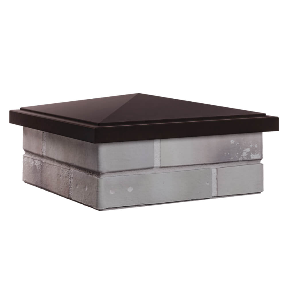 Колпак Zking БонаМоно Коричневый на столб 1.5х1.5 кирпича (385х385, 400х400мм) в Чусовом фото