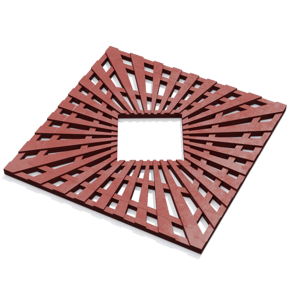 Приствольная решетка для дерева ZKING ATMOSPHERE 1.2х1.2м Красная в Чусовом фото