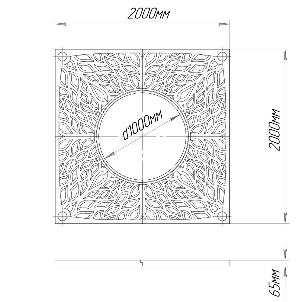 Приствольная решетка для дерева ZKING CRUST 2х2м Черная в Чусовом фото