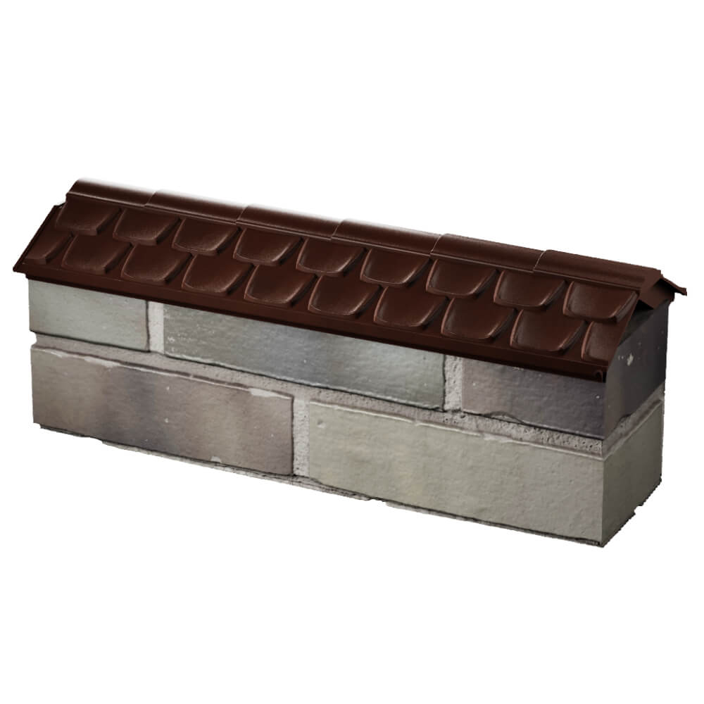 Парапет Zking Эльбрус Коричневый с посадкой на 0.5 кирпича (130мм) в Чусовом фото