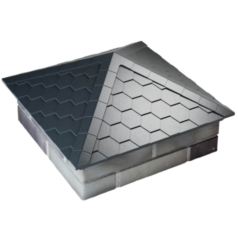 Колпак Zking Эверест Серый на столб 2х2 кирпича (535х535мм) Чусовой фото