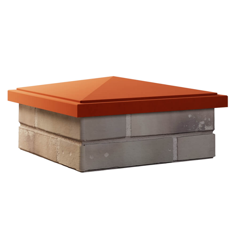 Колпак Zking БонаМоно Красный на столб 1.5х1.5 кирпича (385х385, 400х400мм) в Чусовом фото