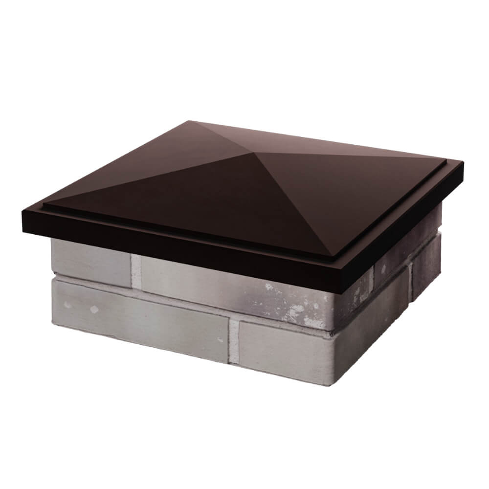 Колпак Zking БонаМоно Коричневый на столб 1.5х1.5 кирпича (385х385, 400х400мм) в Чусовом фото