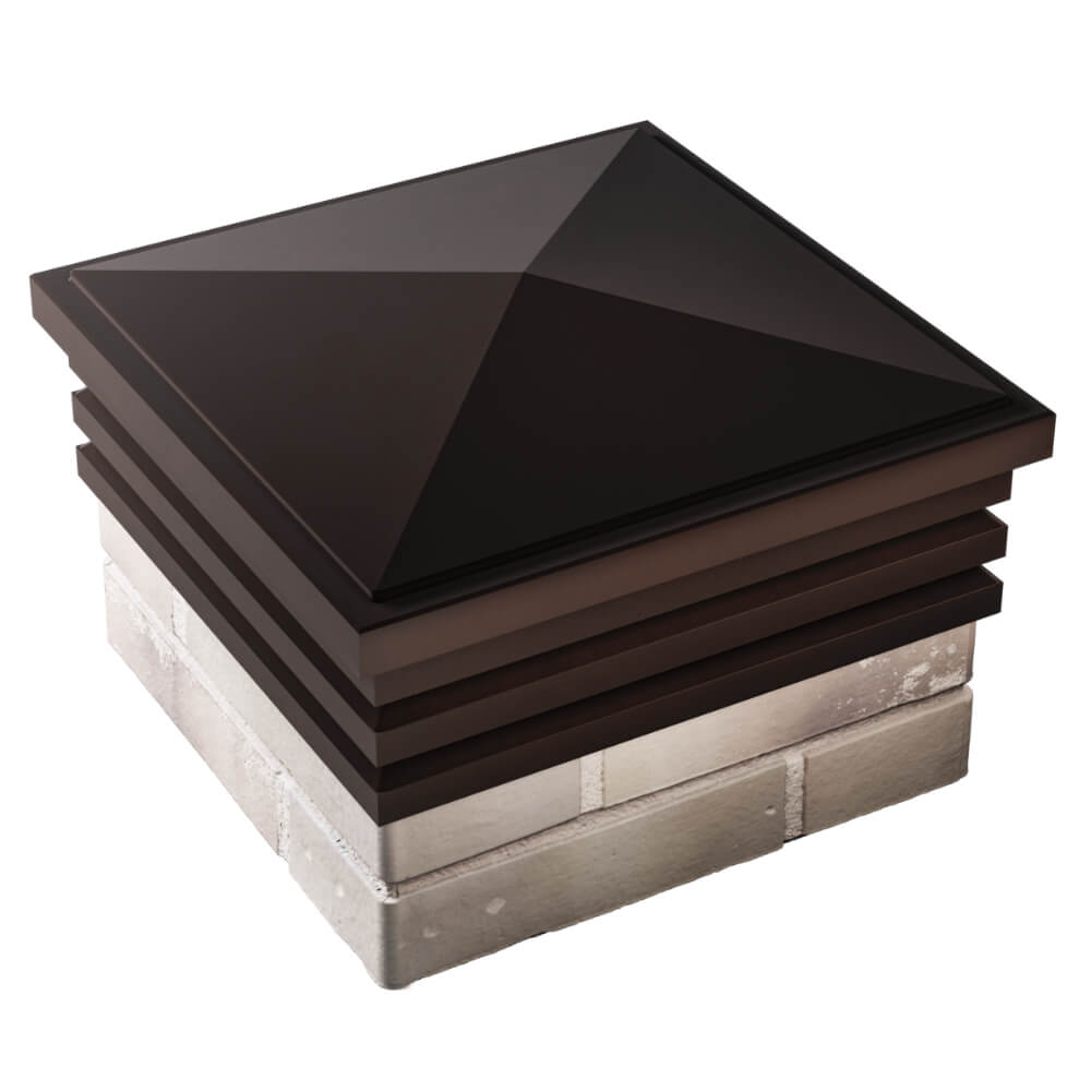 Колпак Zking Бона ХайТек Коричневый на столб 1.5х1.5 кирпича (385х385мм) в Чусовом фото