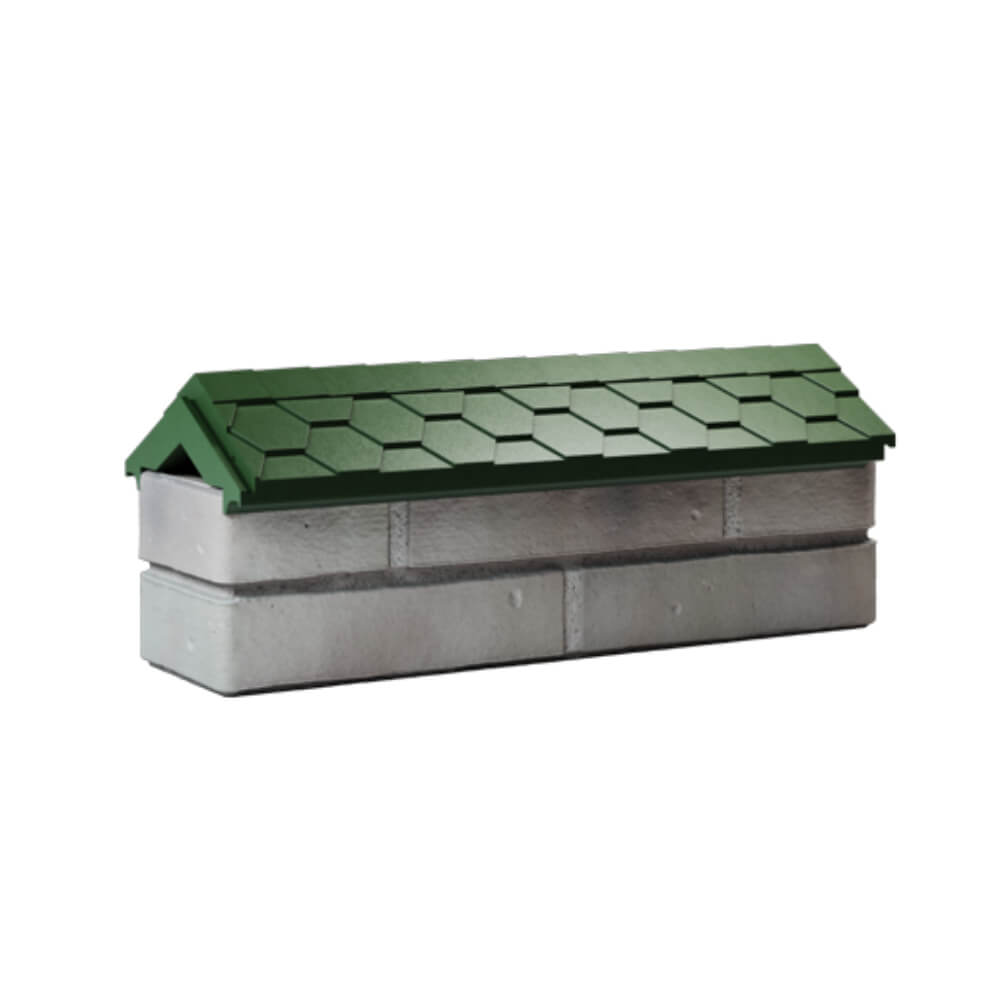 Парапет Zking Эверест Зеленый с посадкой на 0.5 кирпича (130мм) Чусовой фото