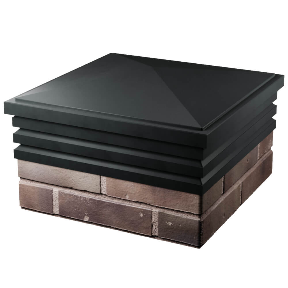 Колпак Zking Бона ХайТек Черный на столб 2х2 кирпича (513х513мм) в Чусовом фото