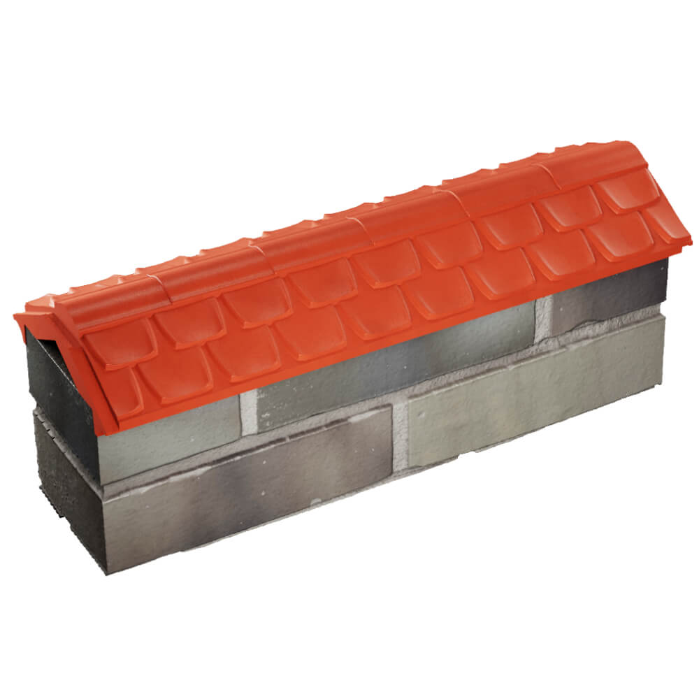 Парапет Zking Эльбрус Красный с посадкой на 0.5 кирпича (130мм) в Чусовом фото