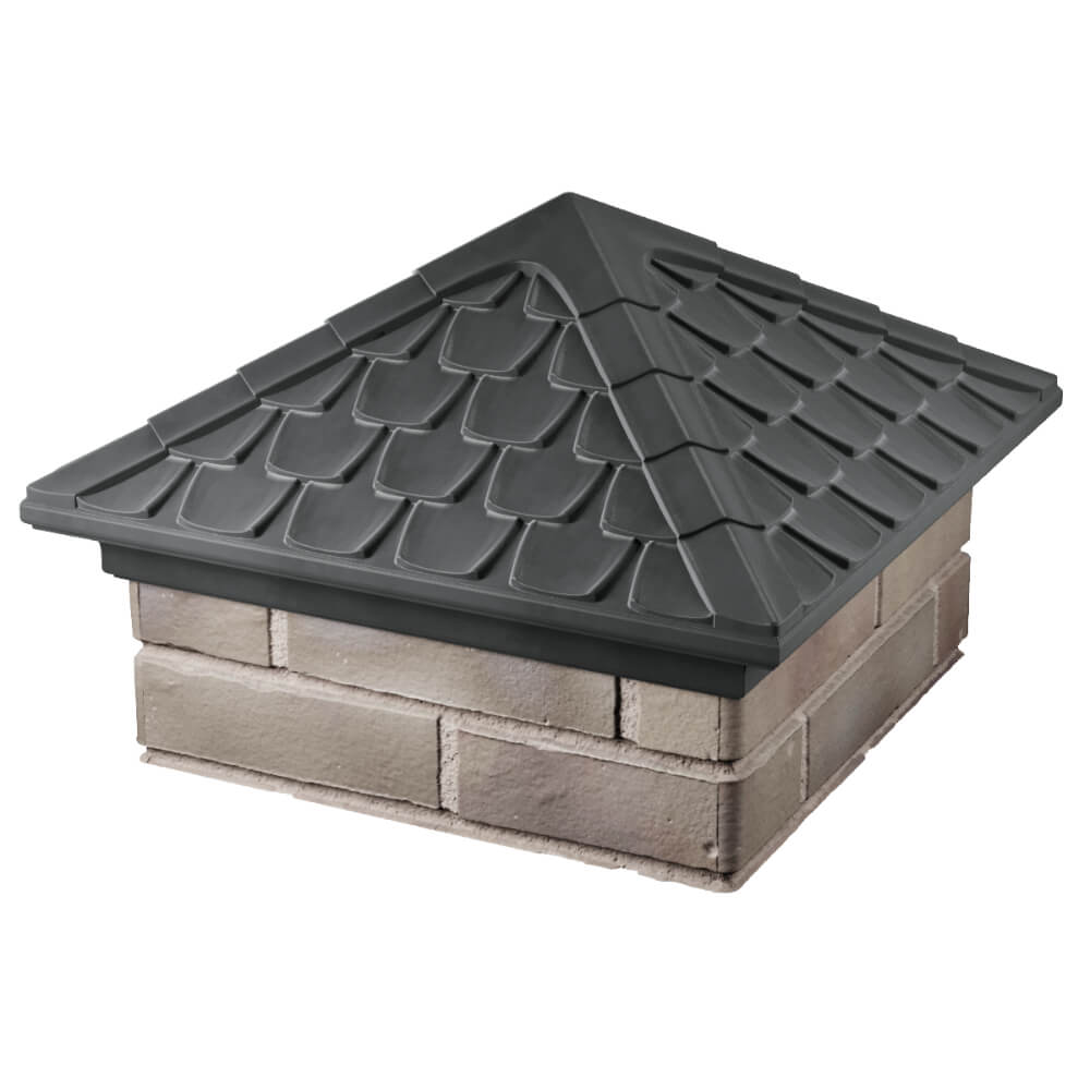 Колпак Zking Эльбрус Серый на столб 1.5х1.5 кирпича (385х385мм) в Чусовом фото