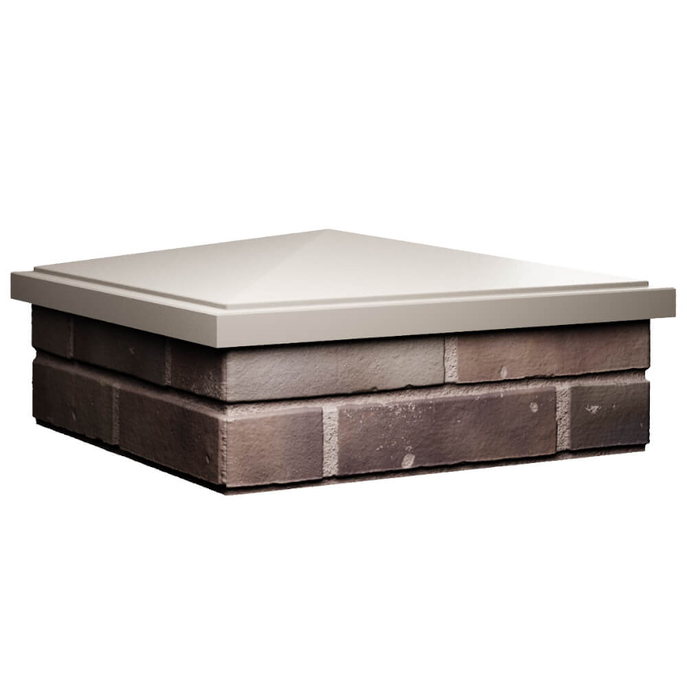 Колпак Zking БонаМоно Бежевый на столб 2х2 кирпича (515х515, 530х530мм) в Чусовом фото