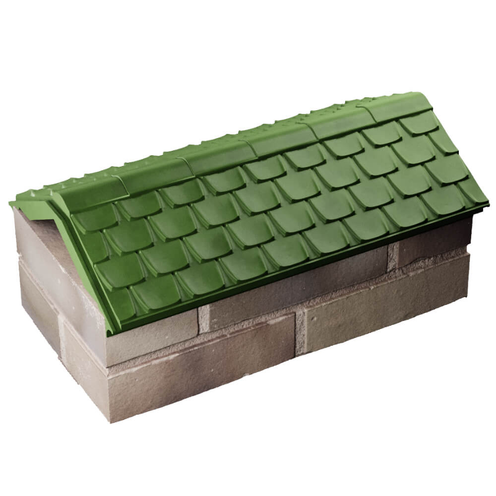 Парапет Zking Эльбрус Зеленый с посадкой на 1 кирпич (255мм) в Чусовом фото