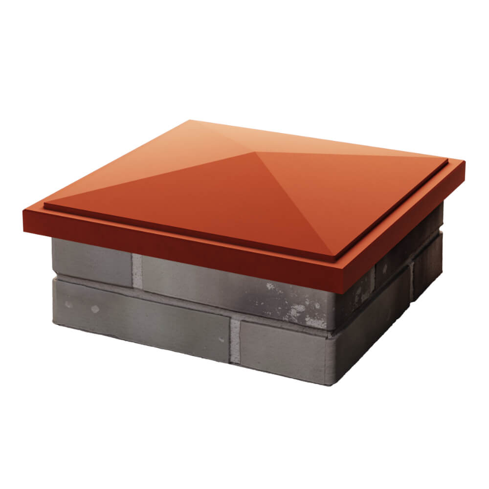 Колпак Zking БонаМоно Красный на столб 1.5х1.5 кирпича (385х385, 400х400мм) в Чусовом фото