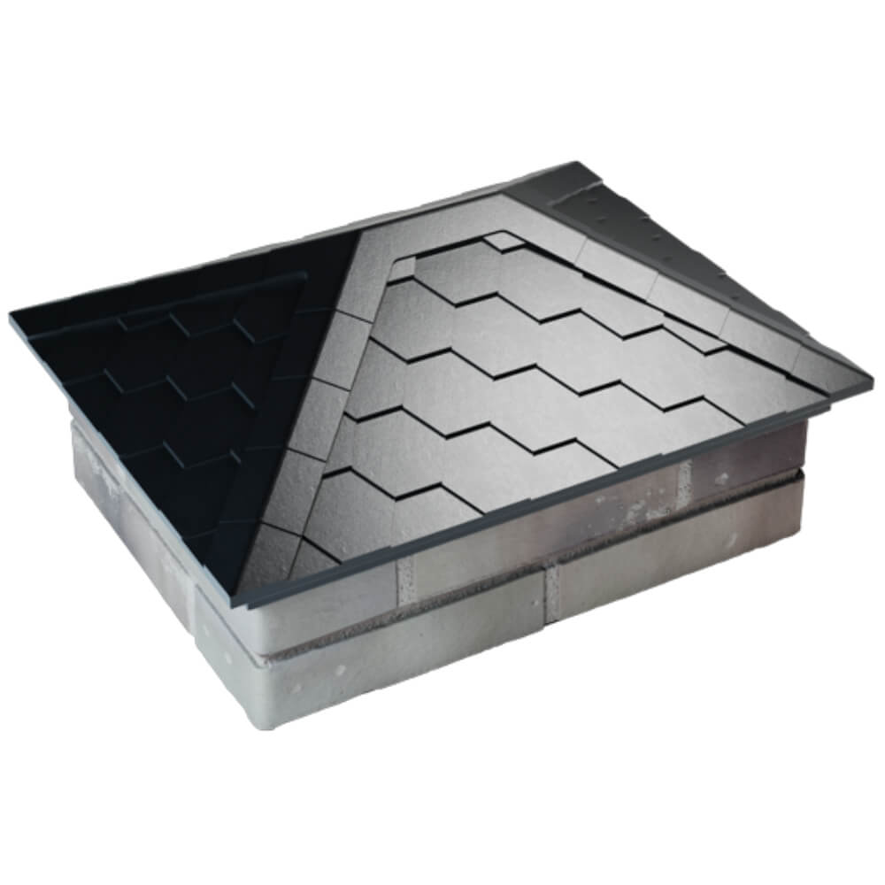 Колпак Zking Эверест Черный на столб 2х1.5 кирпича (520х390мм) Чусовой фото