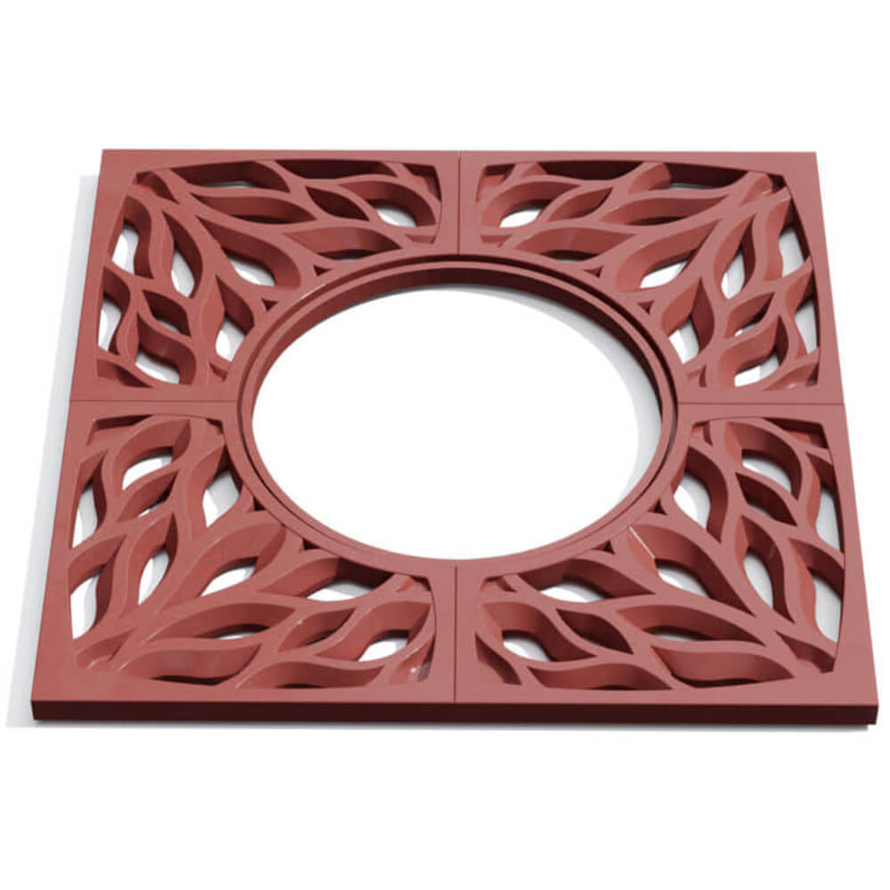 Приствольная решетка для дерева ZKING CRUST 1.2х1.2м Красная Чусовой фото