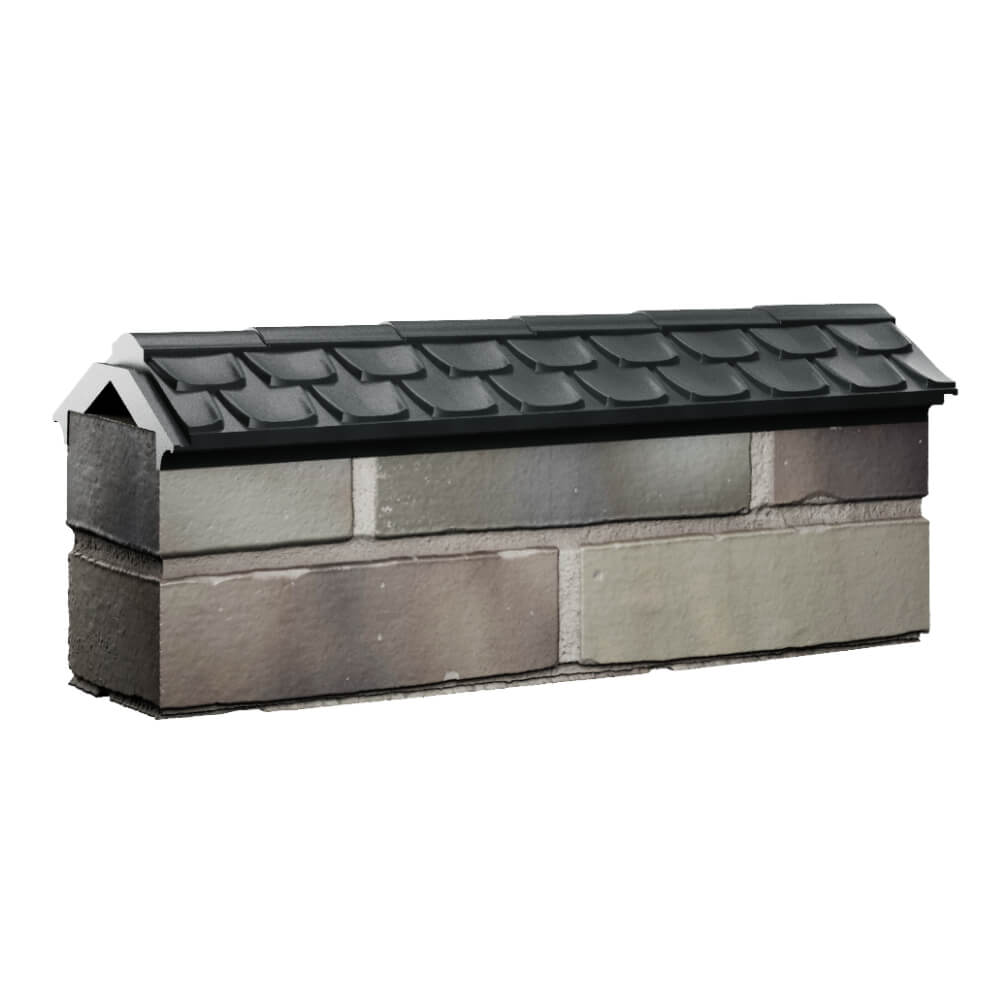 Парапет Zking Эльбрус Черный с посадкой на 0.5 кирпича (130мм) Чусовой фото