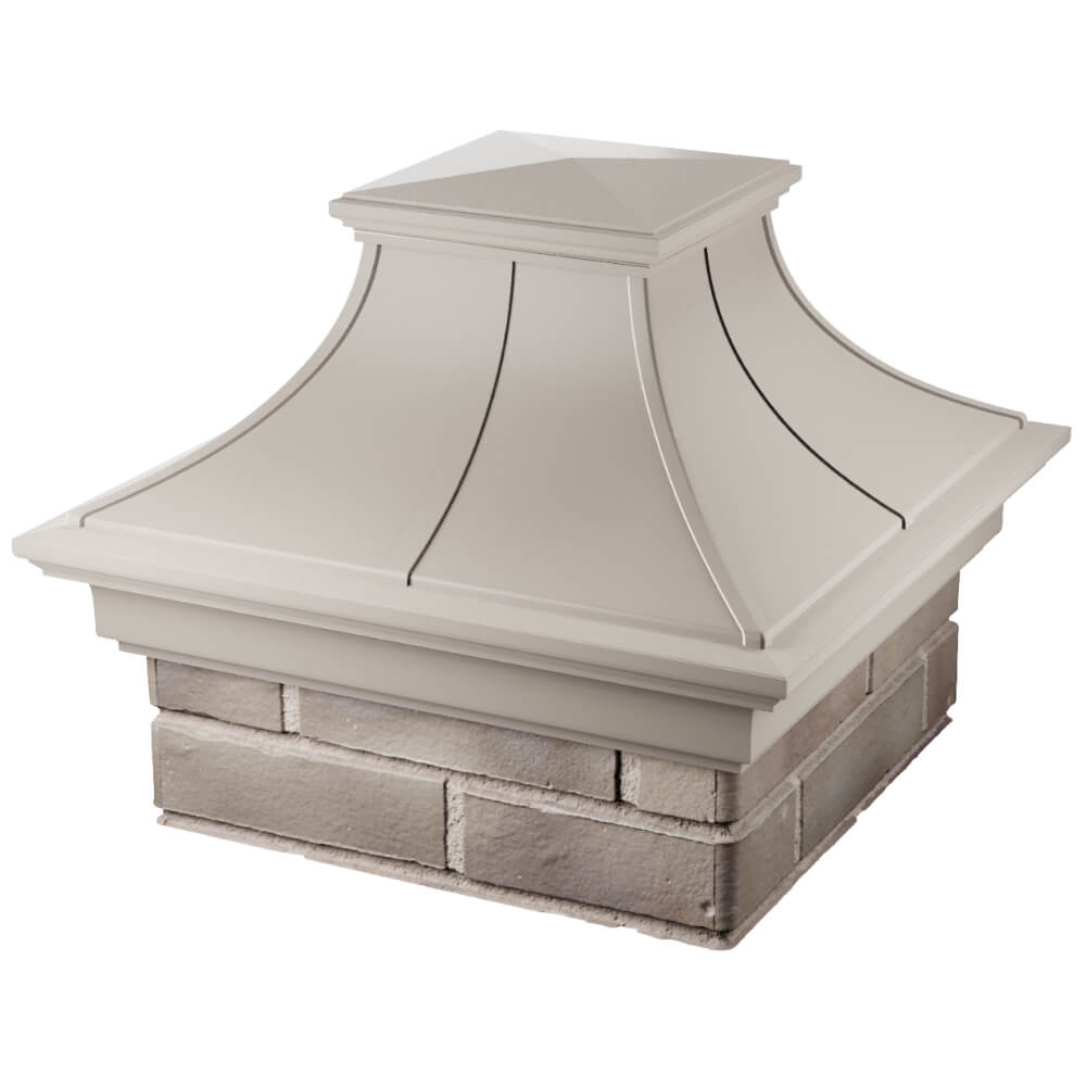 Колпак Zking Монблан Премиум Бежевый на столб 1.5х1.5 кирпича (385х385мм) в Чусовом фото