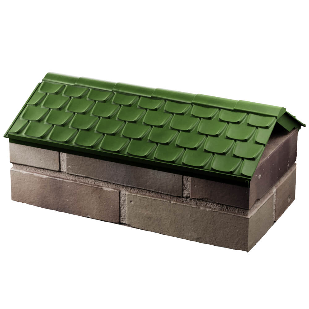 Парапет Zking Эльбрус Зеленый с посадкой на 1 кирпич (255мм) в Чусовом фото