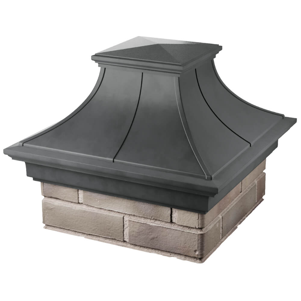 Колпак Zking Монблан Премиум Серый на столб 1.5х1.5 кирпича (385х385мм) в Чусовом фото