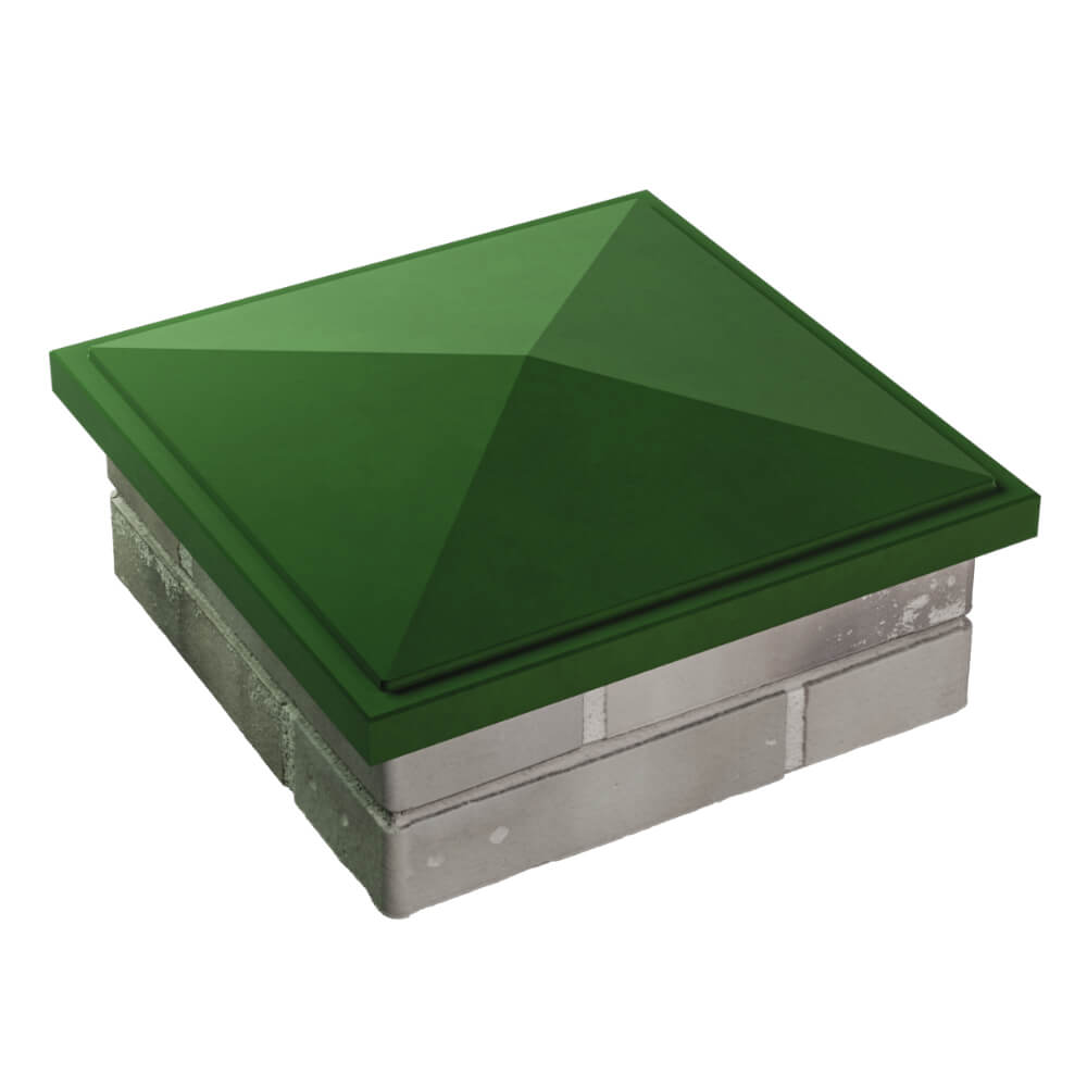 Колпак Zking БонаМоно Зеленый на столб 1.5х1.5 кирпича (385х385, 400х400мм) в Чусовом фото