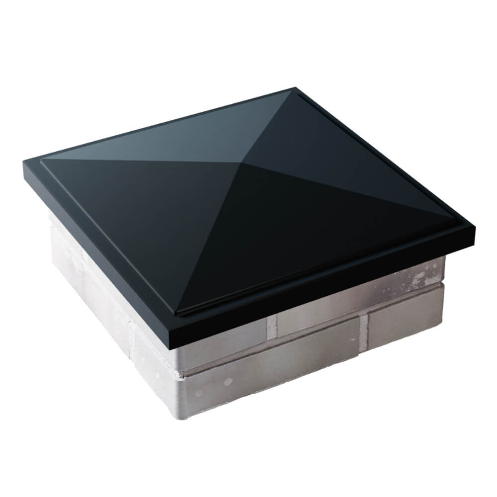 Колпак Zking БонаМоно Черный на столб 1.5х1.5 кирпича (385х385, 400х400мм) в Чусовом фото