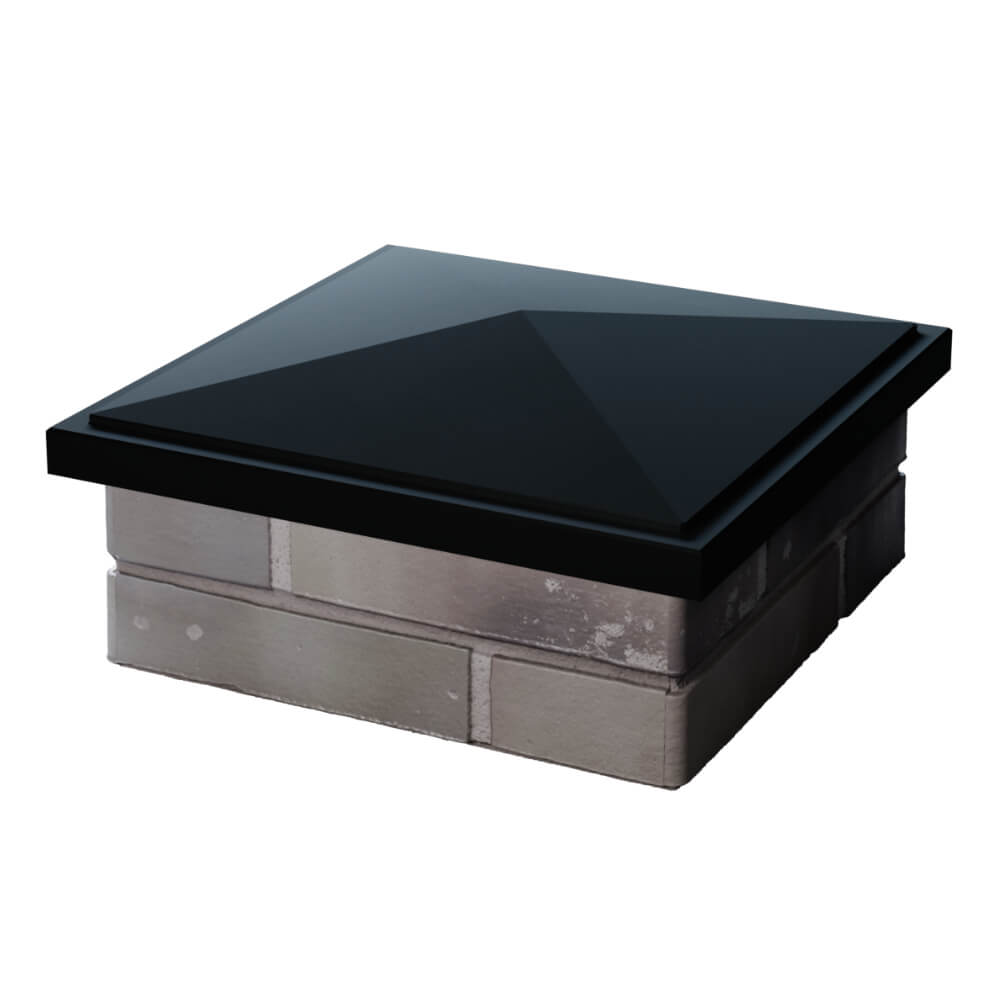 Колпак Zking БонаМоно Черный на столб 1.5х1.5 кирпича (385х385, 400х400мм) в Чусовом фото