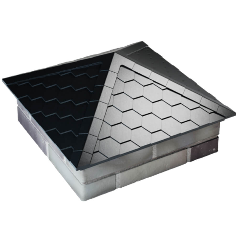 Колпак Zking Эверест Черный на столб 2х2 кирпича (535х535мм) Чусовой фото