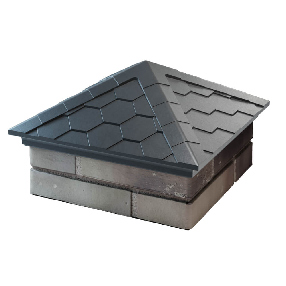 Колпак Zking Эверест Серый на столб 1.5х1.5 кирпича (390х390мм) в Чусовом фото