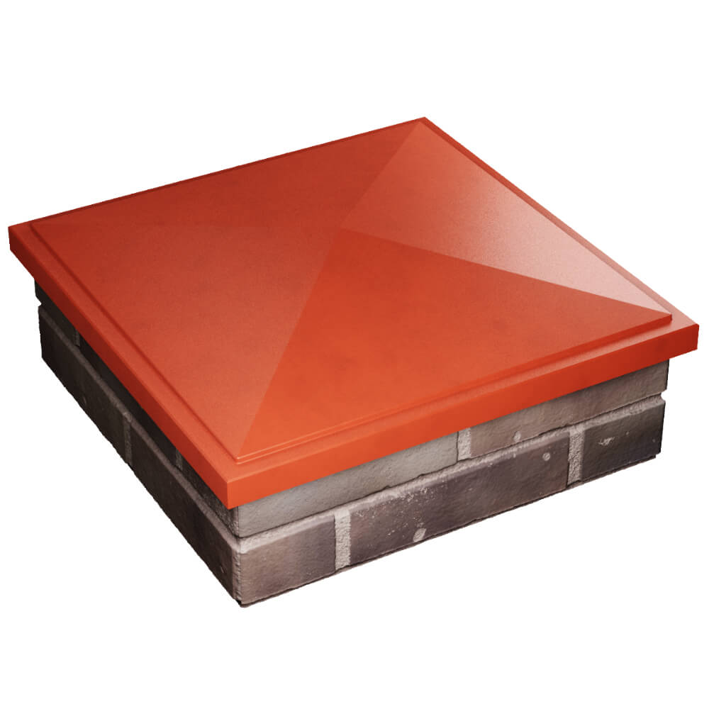 Колпак Zking БонаМоно Красный на столб 2х2 кирпича (515х515, 530х530мм) в Чусовом фото