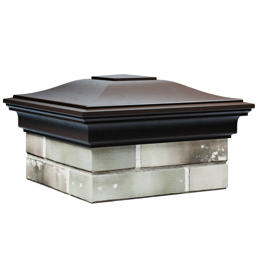 Колпак Zking Монблан Коричневый на столб 1.5х1.5 кирпича (385х385мм) в Чусовом фото