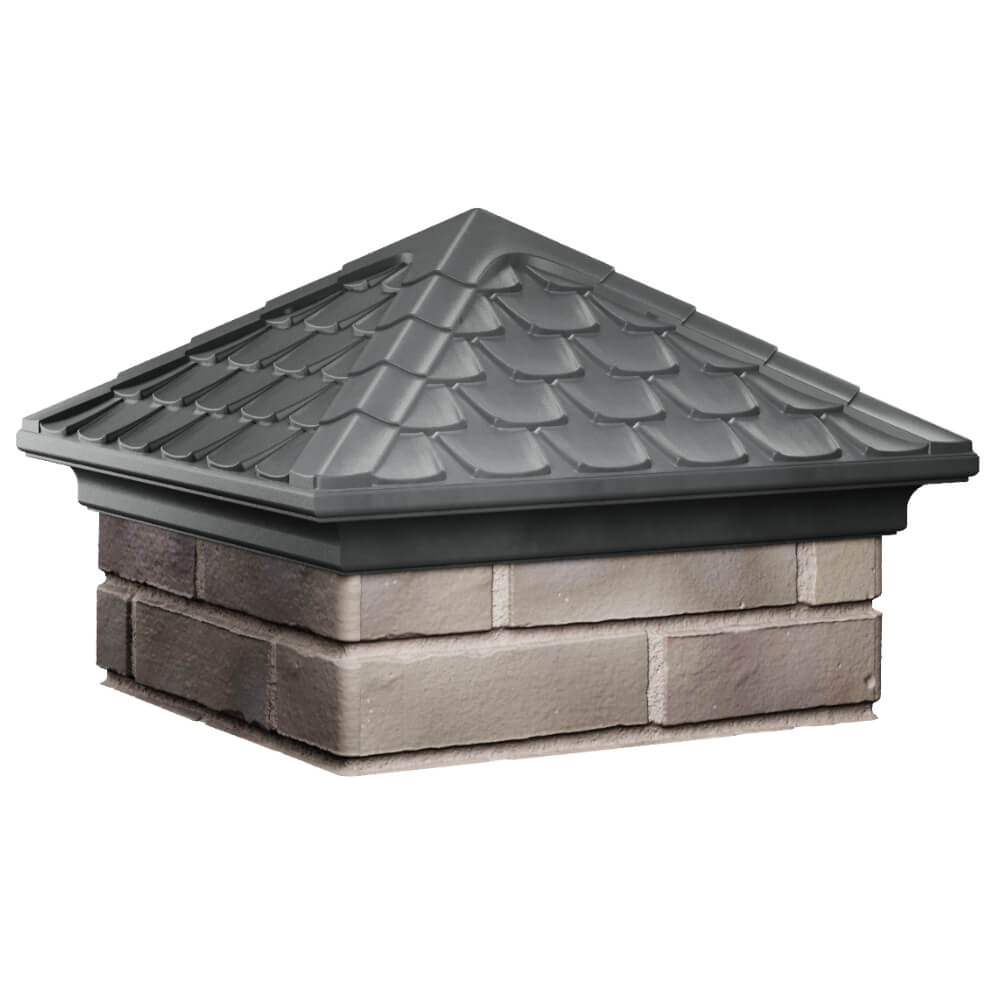 Колпак Zking Эльбрус Серый на столб 1.5х1.5 кирпича (385х385мм) в Чусовом фото