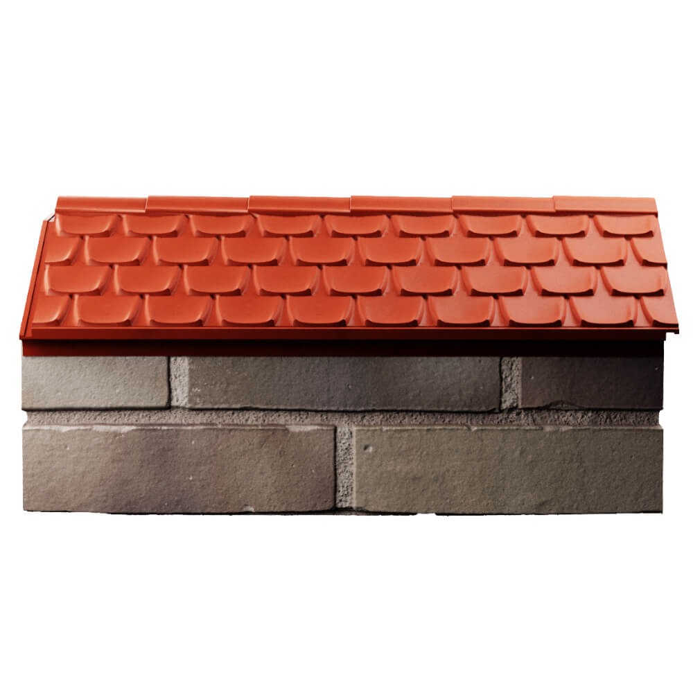 Парапет Zking Эльбрус Красный с посадкой на 1 кирпич (255мм) в Чусовом фото
