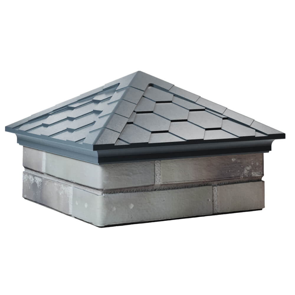 Колпак Zking Эверест Серый на столб 1.5х1.5 кирпича (390х390мм) в Чусовом фото