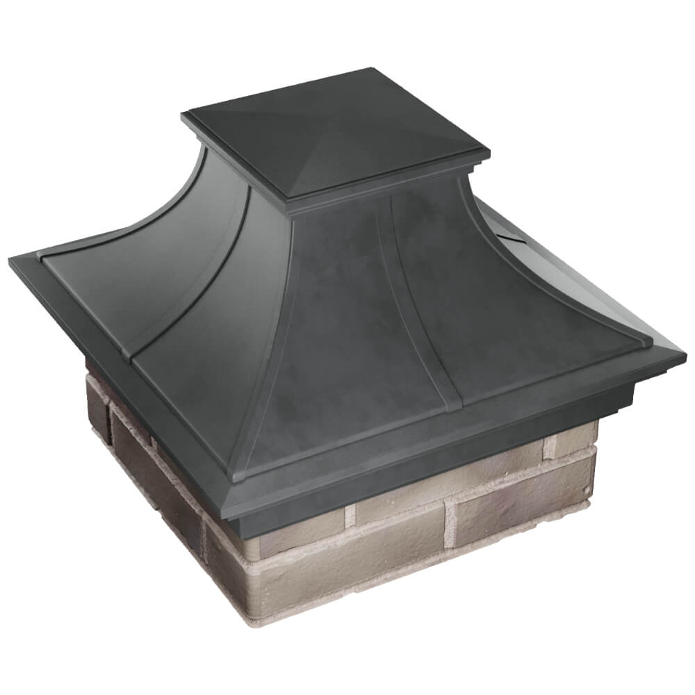 Колпак Zking Монблан Премиум Серый на столб 1.5х1.5 кирпича (385х385мм) в Чусовом фото