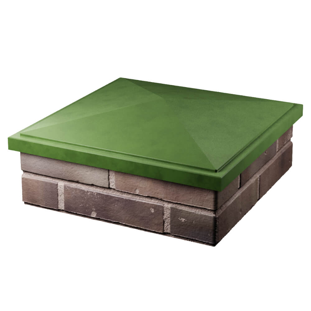 Колпак Zking БонаМоно Зеленый на столб 2х2 кирпича (515х515, 530х530мм) в Чусовом фото